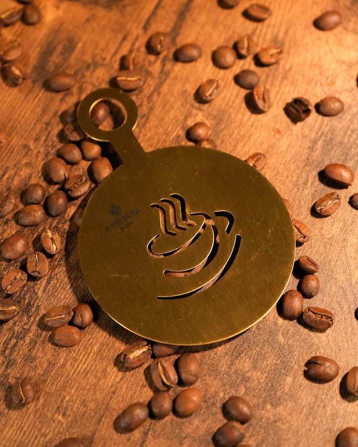 KFÈ 522 Latte Art Stencil (Gold)