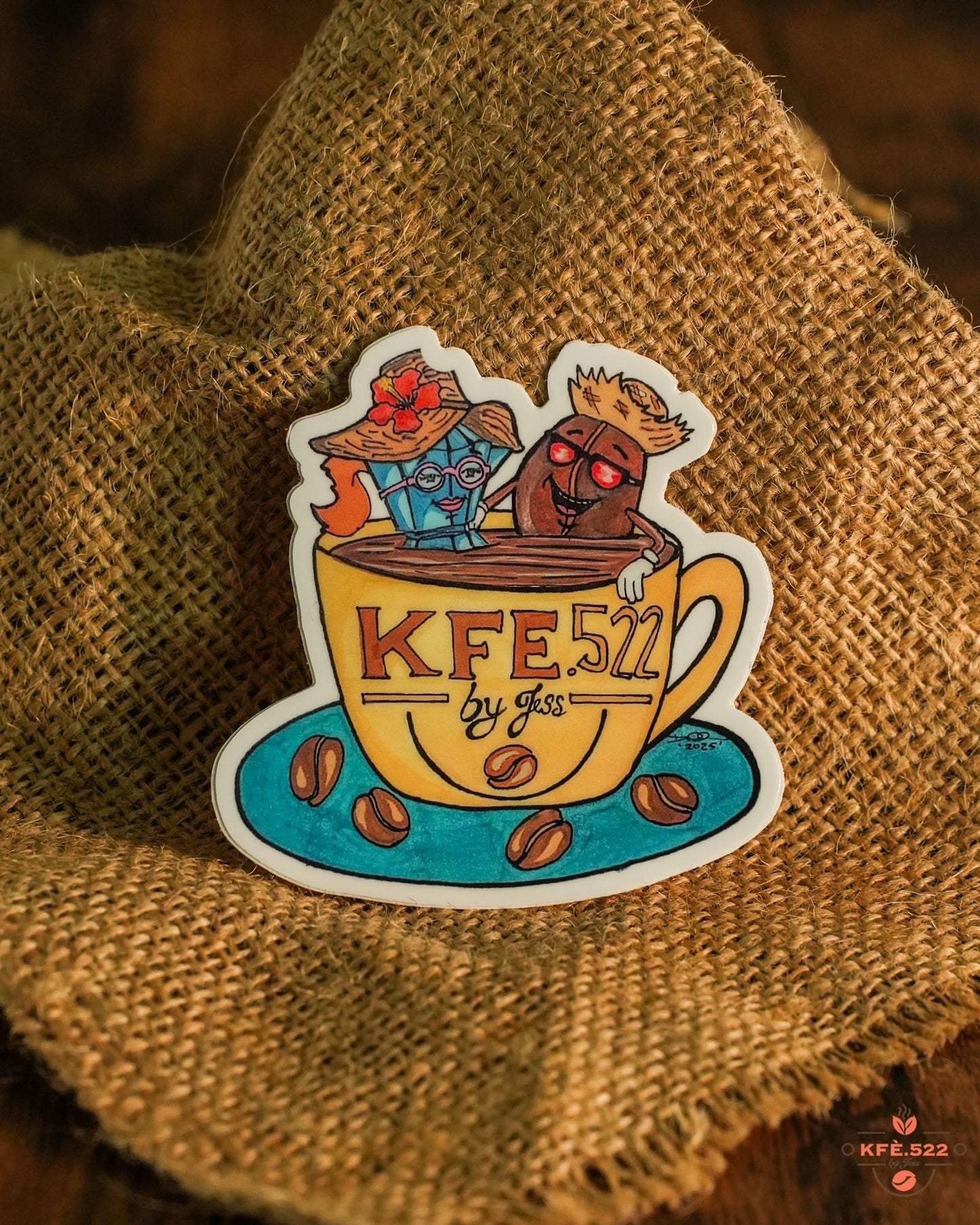 KFÈ 522 Vibe Stickers
